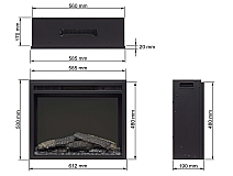 Wkład kominkowy elektryczny do zabudowy ArtiFlame AF24 Multicolor - 6-6M