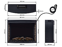 Wkład kominkowy elektryczny do zabudowy ArtiFlame AF33 - 5-5M