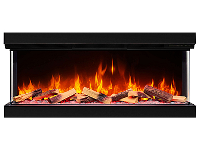 Wkład kominkowy elektryczny do zabudowy ArtiFlame AF50TS – trójstronny, szerokość 125 cm, efekt płomienia 3D, ogrzewanie, Wi-Fi