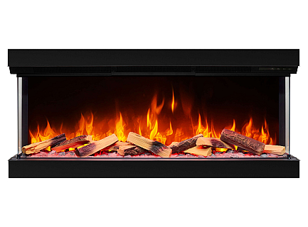 Wkład kominkowy elektryczny do zabudowy ArtiFlame AF50TS – trójstronny, szerokość 125 cm, efekt płomienia 3D, ogrzewanie, Wi-Fi