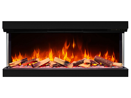 Wkład kominkowy elektryczny do zabudowy ArtiFlame AF50TS – trójstronny, szerokość 125 cm, efekt płomienia 3D, ogrzewanie, Wi-Fi