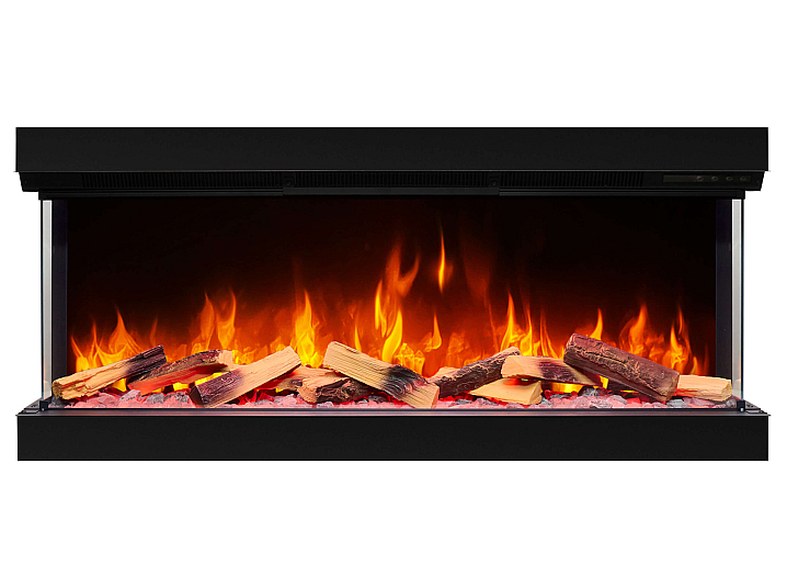 Wkład kominkowy elektryczny do zabudowy ArtiFlame AF50TS – trójstronny, szerokość 125 cm, efekt płomienia 3D, ogrzewanie, Wi-Fi - 1-1