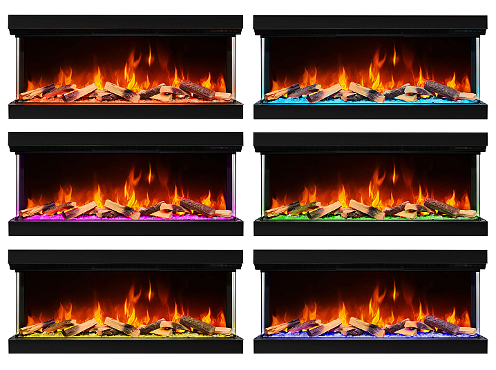 Wkład kominkowy elektryczny do zabudowy ArtiFlame AF50TS – trójstronny, szerokość 125 cm, efekt płomienia 3D, ogrzewanie, Wi-Fi - 6-6