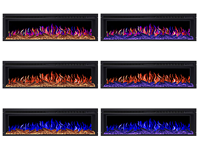 Wkład kominkowy elektryczny do zabudowy ArtiFlame AF58 Multicolor