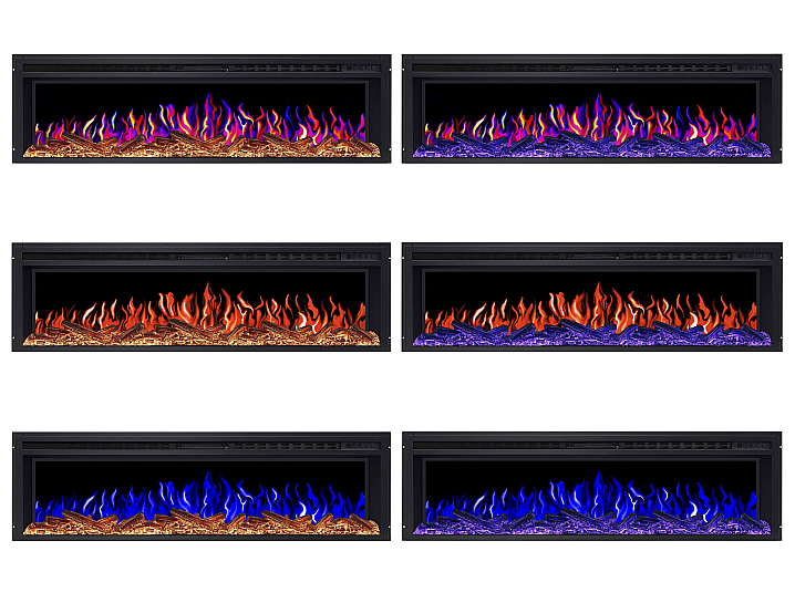 Wkład kominkowy elektryczny do zabudowy ArtiFlame AF58 Multicolor - 5-5