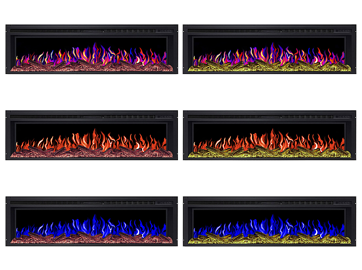 Wkład kominkowy elektryczny do zabudowy ArtiFlame AF58 Multicolor - 6-6