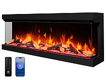 Wkład kominkowy elektryczny do zabudowy ArtiFlame AF60TS – trójstronny, szerokość 150 cm, efekt płomienia 3D, ogrzewanie, Wi-Fi - 3-3M