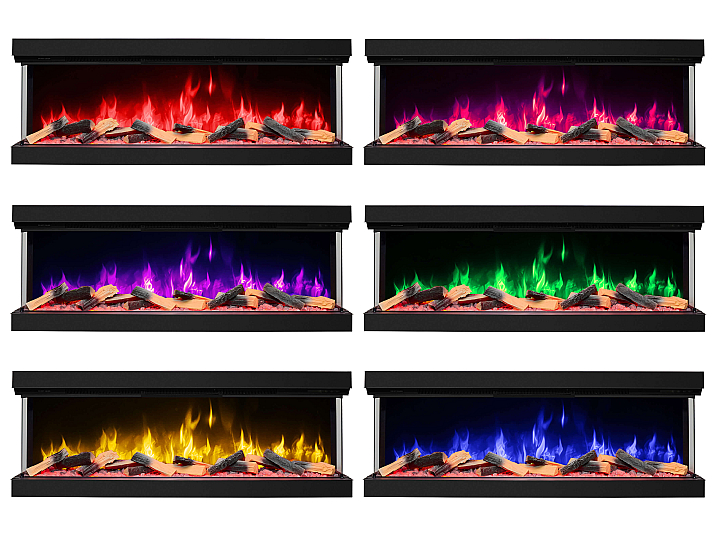Wkład kominkowy elektryczny do zabudowy ArtiFlame AF60TS – trójstronny, szerokość 150 cm, efekt płomienia 3D, ogrzewanie, Wi-Fi - 5-5