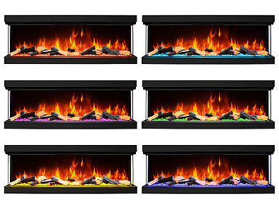 Wkład kominkowy elektryczny do zabudowy ArtiFlame AF60TS – trójstronny, szerokość 150 cm, efekt płomienia 3D, ogrzewanie, Wi-Fi