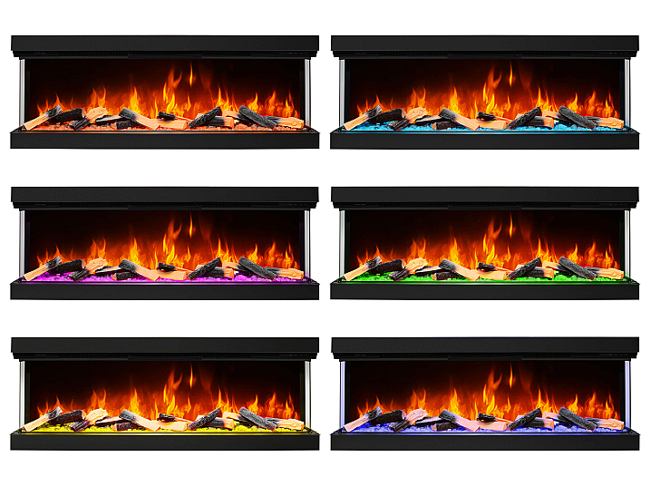 Wkład kominkowy elektryczny do zabudowy ArtiFlame AF60TS – trójstronny, szerokość 150 cm, efekt płomienia 3D, ogrzewanie, Wi-Fi - 6-6