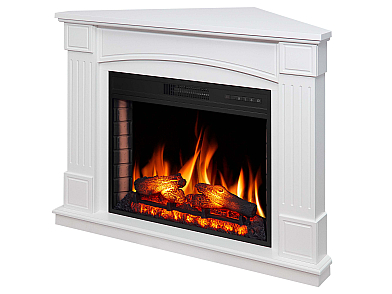 Kominek elektryczny narożny ArtiFlame Boston Corner AF28S biały