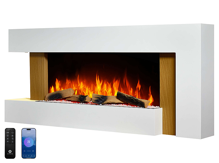 Kominek elektryczny ArtiFlame Fjord AF52 – efekt płomienia 3D, ogrzewanie, Wi-Fi - 3-3