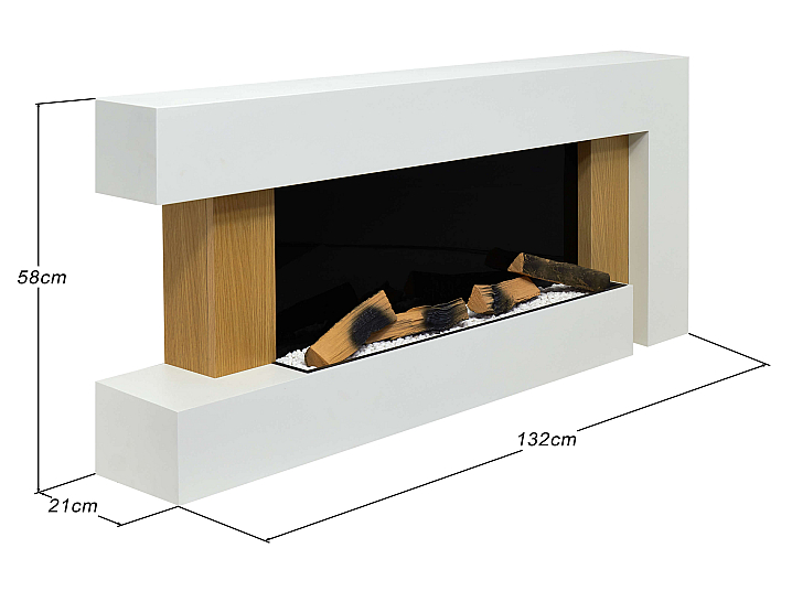 Kominek elektryczny ArtiFlame Fjord AF52 – efekt płomienia 3D, ogrzewanie, Wi-Fi - 7-7