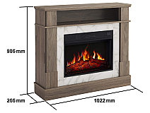 Kominek elektryczny ArtiFlame For Living AF23S dąb szary - 10-10M