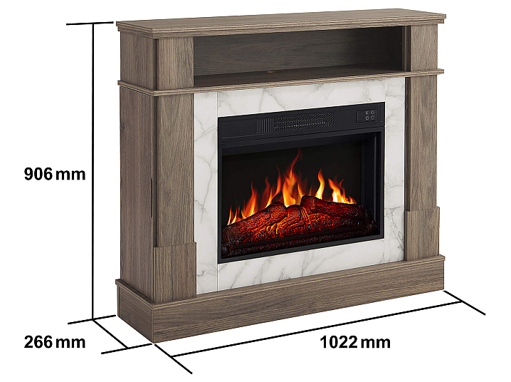 Kominek elektryczny ArtiFlame For Living AF23S dąb szary - 10-10