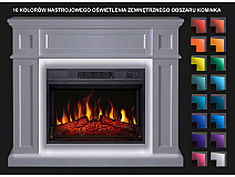 Kominek elektryczny ArtiFlame Linz AF23S biały z podświetleniem LED - 4-4M