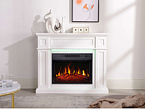 Kominek elektryczny ArtiFlame Linz AF23S biały z podświetleniem LED - 8-8M