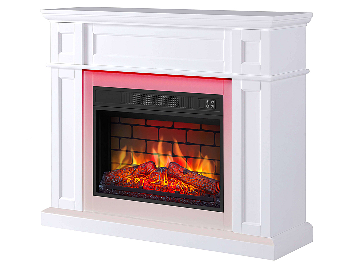 Kominek elektryczny ArtiFlame Linz AF23BS biały z podświetleniem LED - 3-3