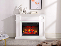 Kominek elektryczny ArtiFlame Linz AF23BS biały z podświetleniem LED - 8-8M