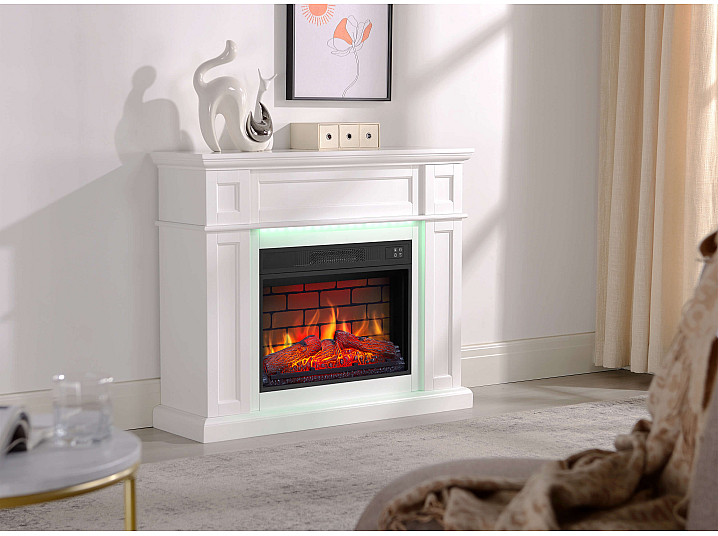 Kominek elektryczny ArtiFlame Linz AF23BS biały z podświetleniem LED - 9-9