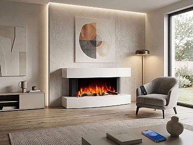 Kominek elektryczny ArtiFlame Lofoten AF48 – efekt płomienia 3D, ogrzewanie, Wi-Fi