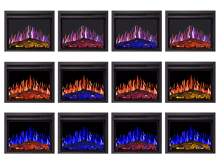 Kominek elektryczny ArtiFlame Monferrato AF24 – biały, wolnostojący, obudowa z MDF, efekt płomienia 3D, oświetlenie LED, ogrzewanie - 4-4