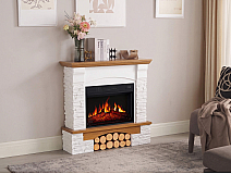 Kominek elektryczny ArtiFlame Roxwell AF23S – dąb, wolnostojący, obudowa z MDF, realistyczny efekt płomienia, oświetlenie LED, ogrzewanie - 7-7M
