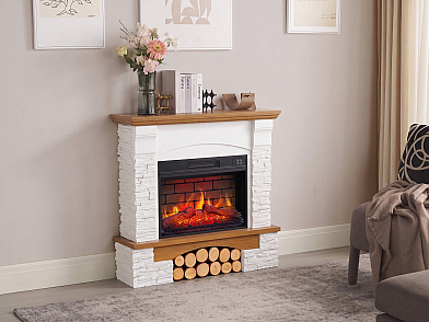 Kominek elektryczny ArtiFlame Roxwell AF23BS – dąb, wolnostojący, obudowa z MDF, efekt płomienia 3D, oświetlenie LED, ogrzewanie
