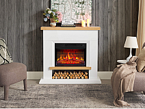 Kominek elektryczny ArtiFlame Shelford AF23BS biały - 5-5M