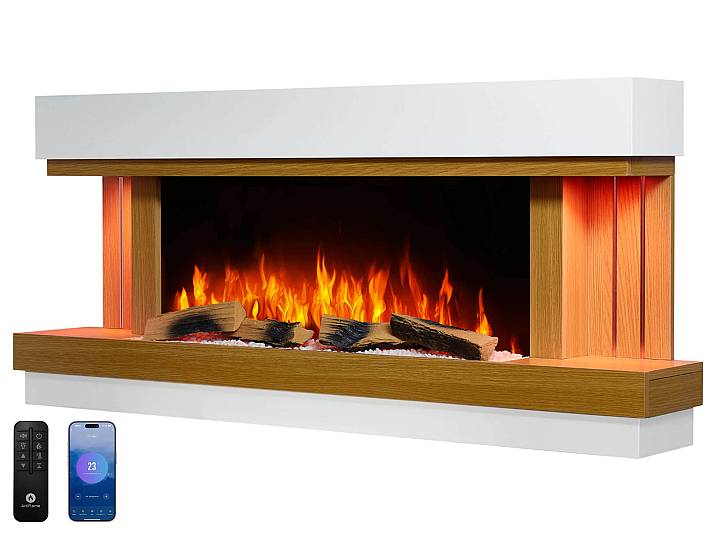 Kominek elektryczny ArtiFlame Sogne AF52 – efekt płomienia 3D, ogrzewanie, Wi-Fi - 3-3
