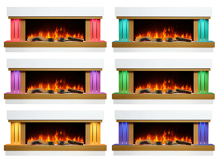 Kominek elektryczny ArtiFlame Sogne AF52 – efekt płomienia 3D, ogrzewanie, Wi-Fi - 5-5