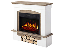 Kominek elektryczny ArtiFlame Woodley AF23S biały / dąb szary - 3-3M