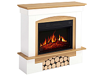 Kominek elektryczny ArtiFlame Woodley AF23S biały / dąb naturalny - 2-2M