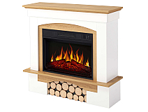 Kominek elektryczny ArtiFlame Woodley AF23S biały / dąb naturalny - 3-3M