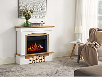 Kominek elektryczny ArtiFlame Woodley AF23S biały / dąb naturalny - 7-7M