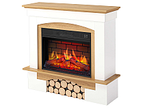 Kominek elektryczny ArtiFlame Woodley AF23BS biały / dąb naturalny - 3-3M