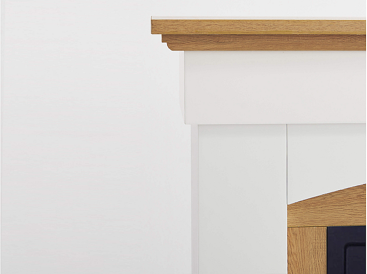 Kominek elektryczny ArtiFlame Woodley AF23BS biały / dąb naturalny - 4-4