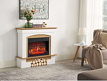 Kominek elektryczny ArtiFlame Woodley AF23BS biały / dąb naturalny - 7-7M
